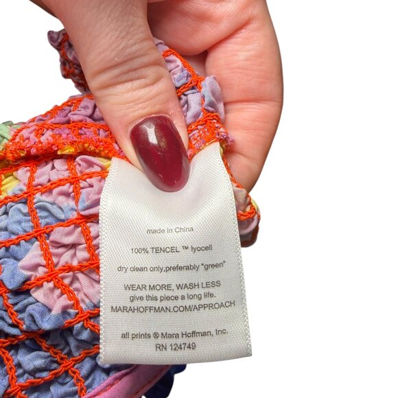 Mara Hoffman Isa Rainbow Multi Textured Bodysuit XXS NWT - Picture 7 of 8